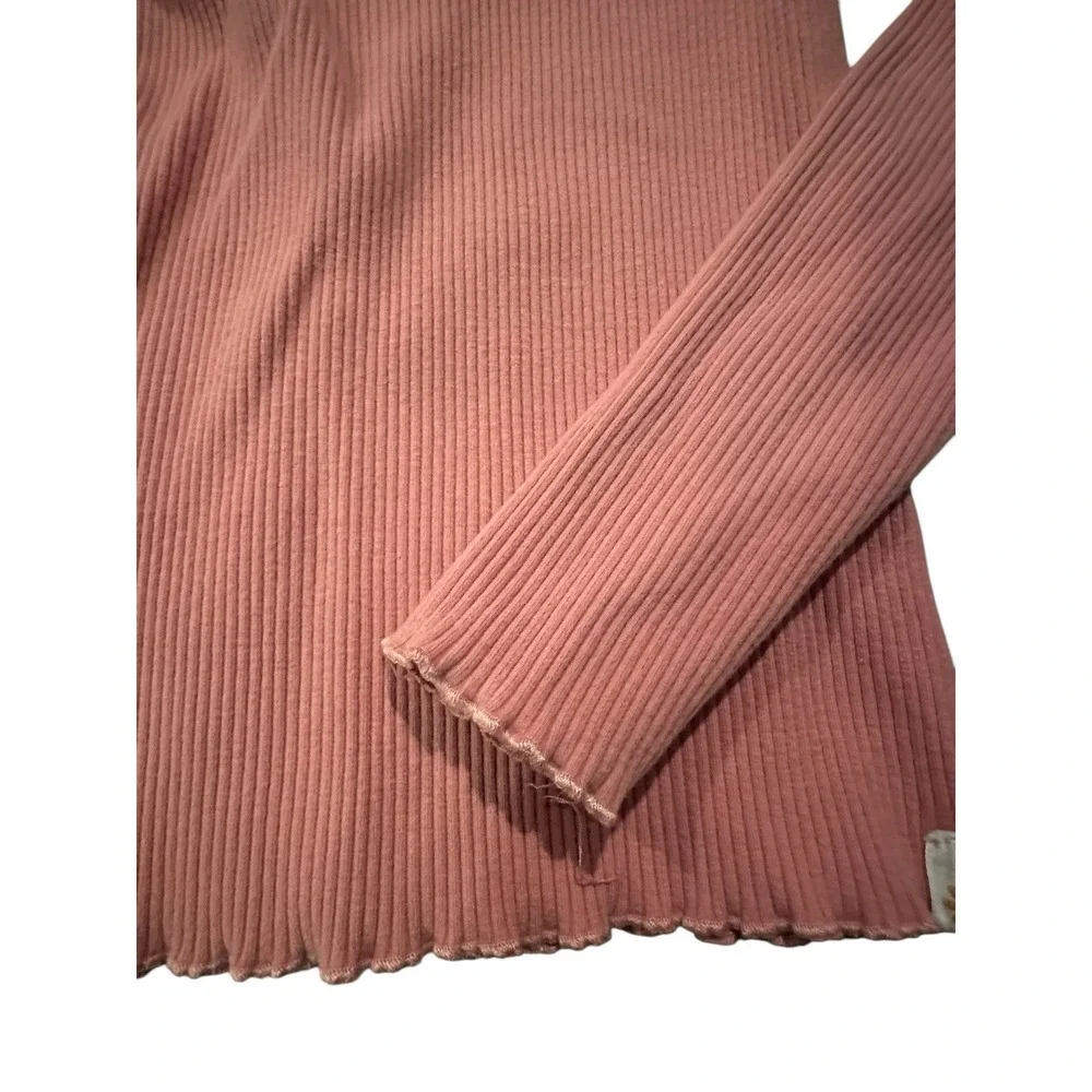Cotton On Kids Ribbed Thread Crew Neck Sweater Long Sleeve Girls Sz 8 Mauve‎ EUC